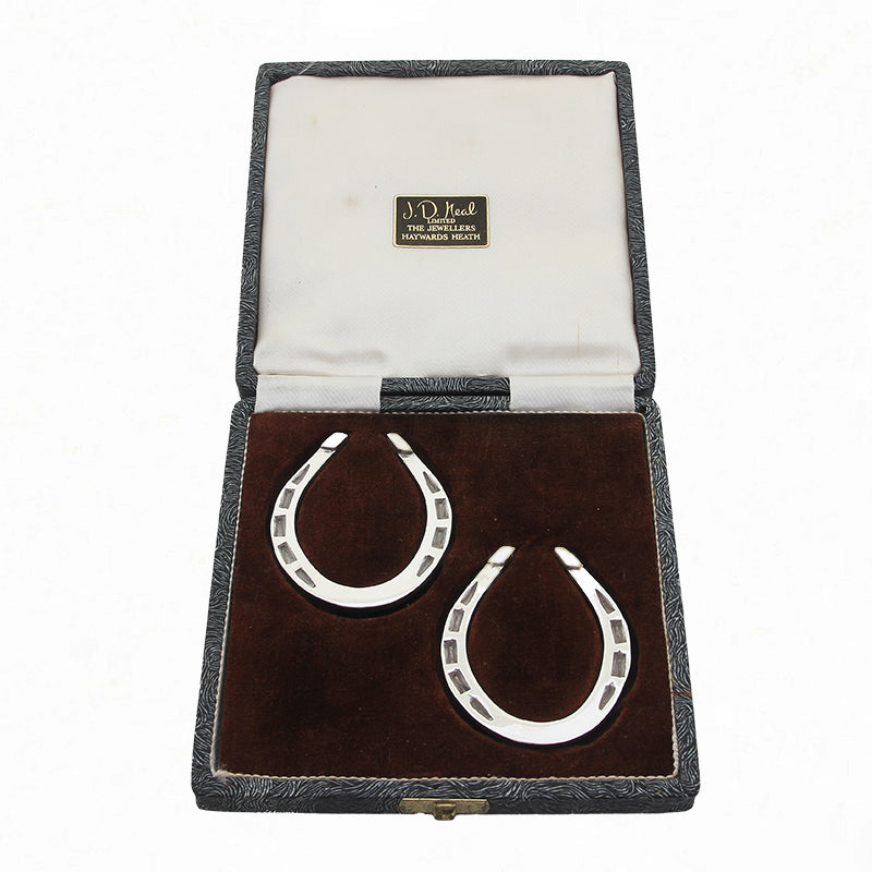 Pair of Silver Horseshoe Napkin Rings Secondhand Marston Barrett Limited