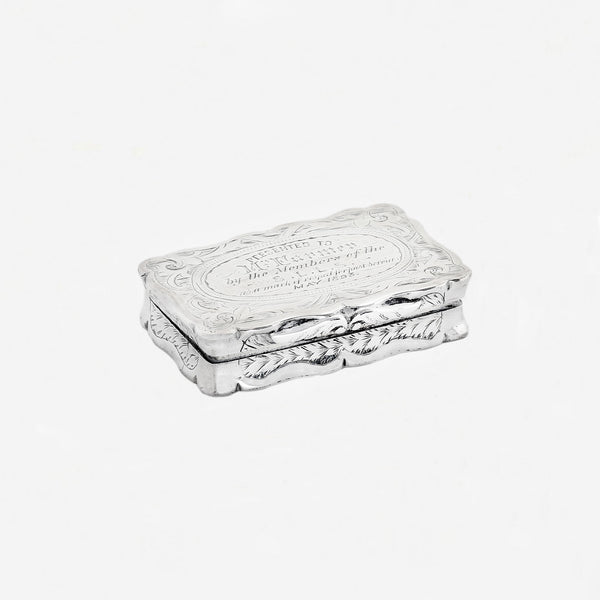Victorian Silver Snuff Box Hallmarked 1874