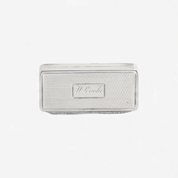 William IV Silver Snuff Box Hallmarked 1831