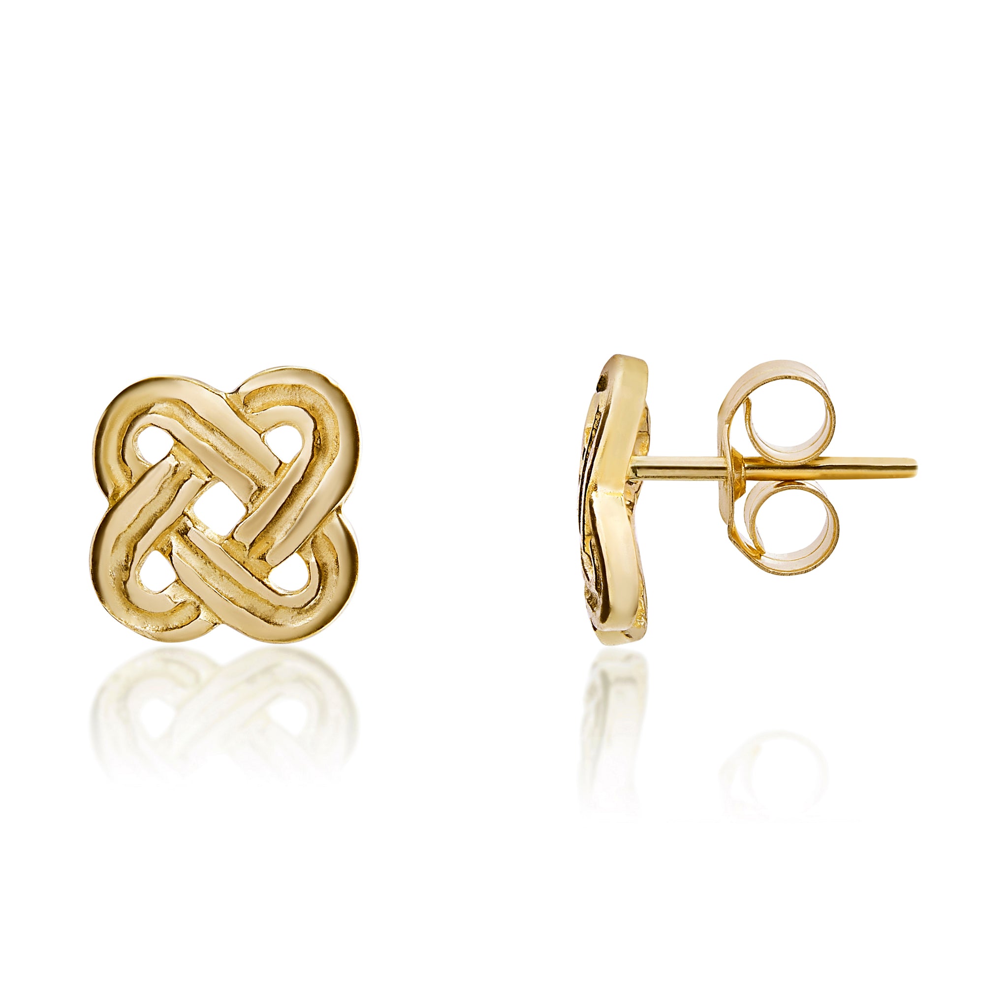 9ct Yellow Gold Celtic Knot Earrings