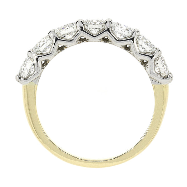 Diamond Half Eternity Ring in Platinum & 18ct Yellow Gold