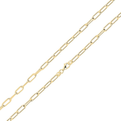 Silver & 18ct Yellow Gold Vermeil 4mm Handmade Paperchain Bracelet