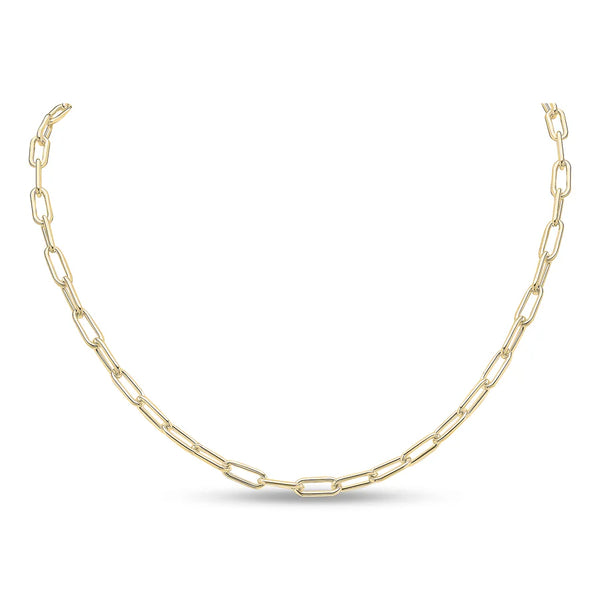 Silver & 18ct Yellow Gold Vermeil 4mm Handmade Paperchain Chain