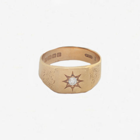 Diamond Gypsy Ring in 18ct Yellow Gold - Secondhand