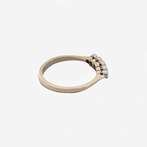 Diamond Five Stone Ring in 18ct Gold & Platinum - Secondhand
