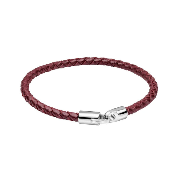 Braided Leather & Hook Clasp Bracelet by Fred Bennett