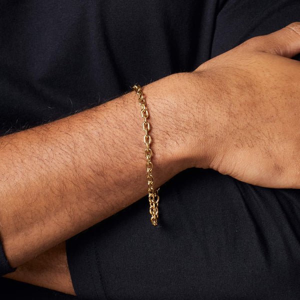 Gold Plated Stainless Steel Bracelet by Fred Bennett