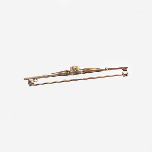 Synthetic Blue Spinel Edwardian Bar Brooch - Secondhand