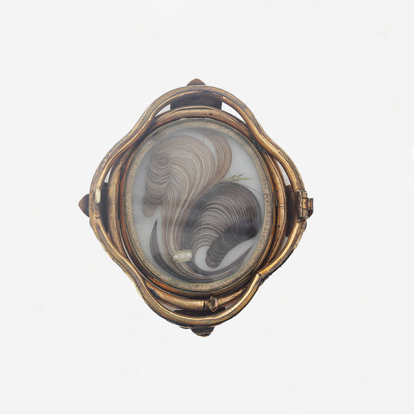 Cameo Pinchbeck Brooch With Memorial Hair - Secondhand