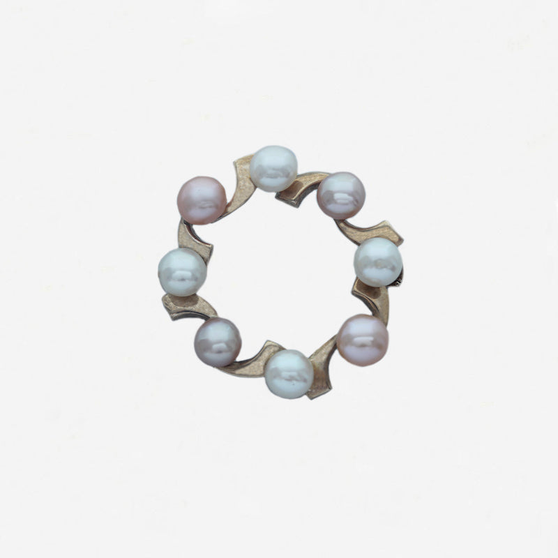 Freshwater Pearl Brooch in 9ct Gold - Secondhand