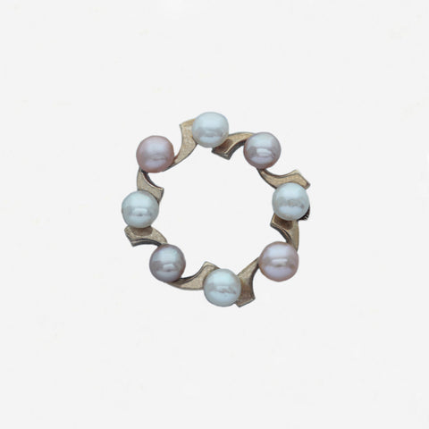 Freshwater Pearl Brooch in 9ct Gold - Secondhand