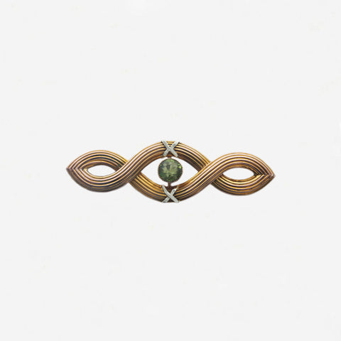 Peridot Brooch in 9ct Gold - Secondhand