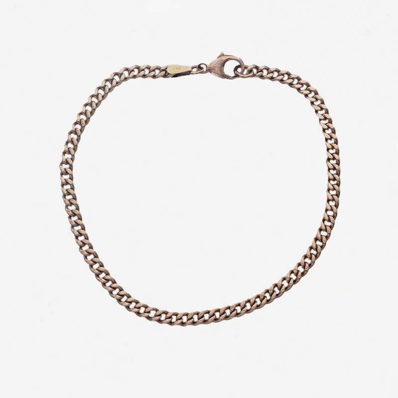 9ct Rose Gold Filed Curb Link Bracelet - Secondhand