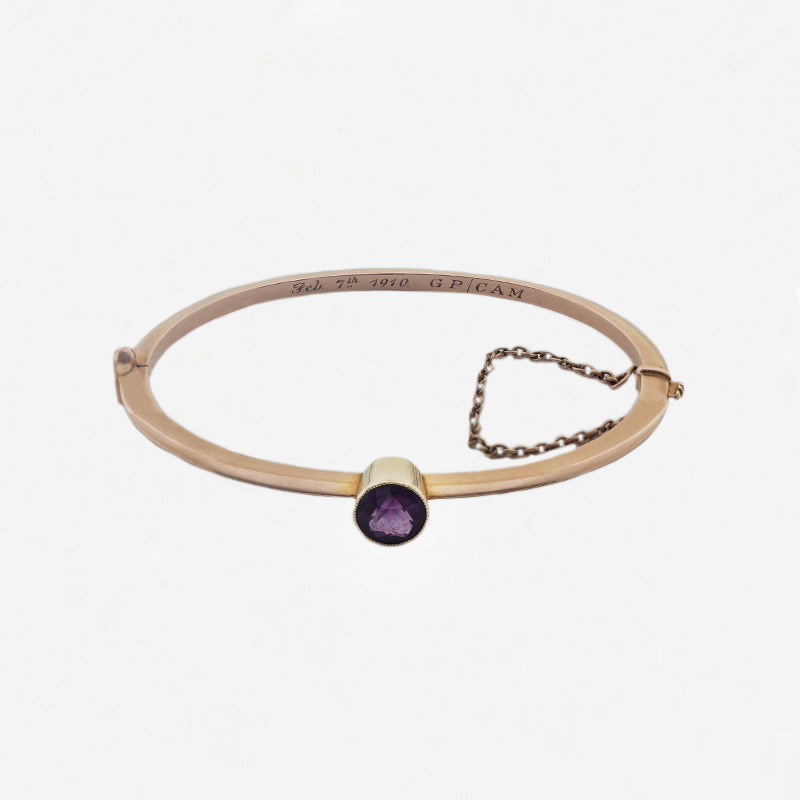 Amethyst Antique Bangle - Secondhand