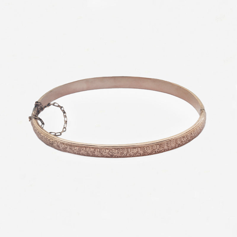 9ct Rose Gold Victorian Bangle Birmingham 1894 - Secondhand