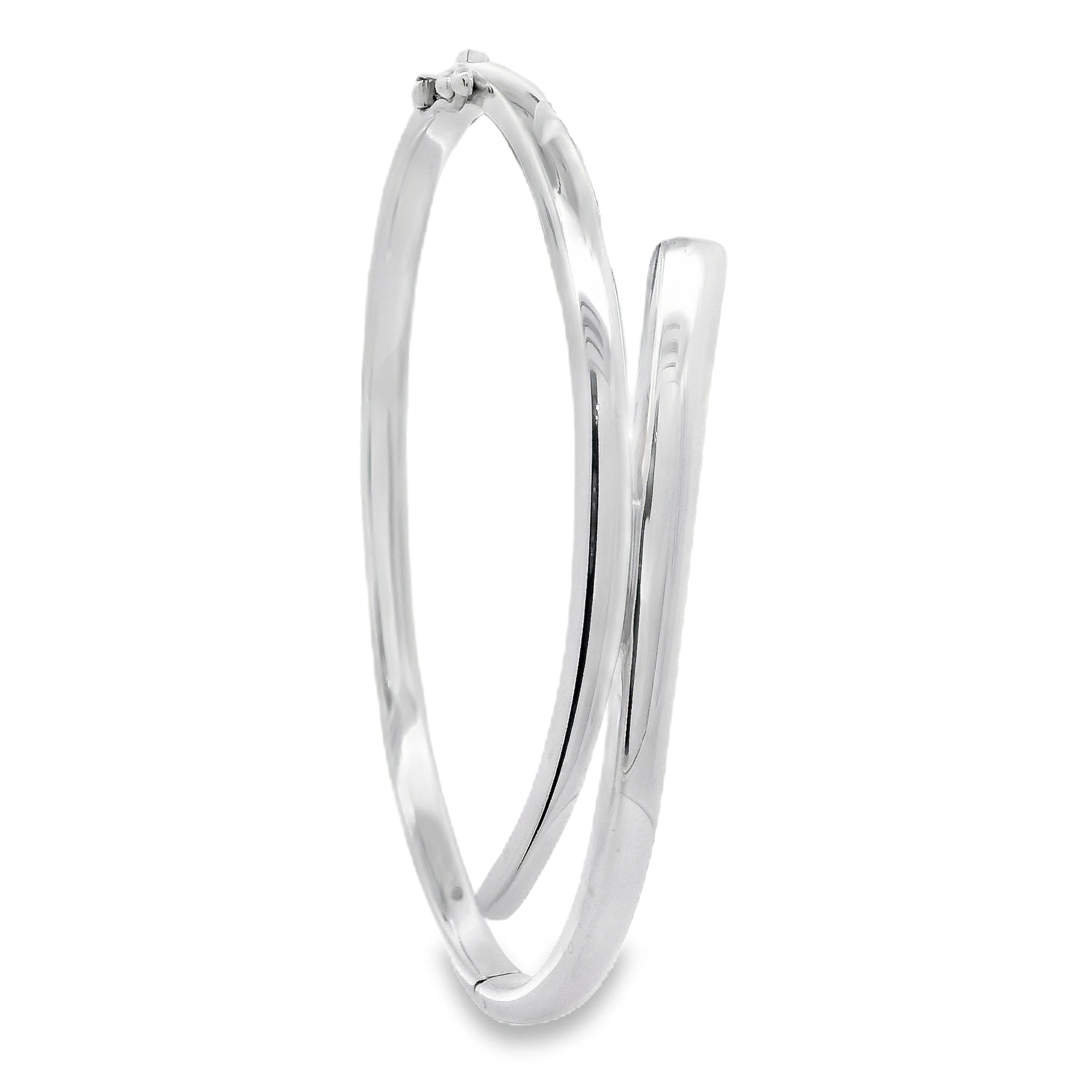 Silver Hinged Snake Tails Bangle