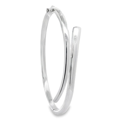 Silver Hinged Snake Tails Bangle