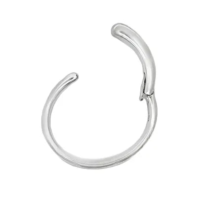 Silver Hinged Bombe Bangle