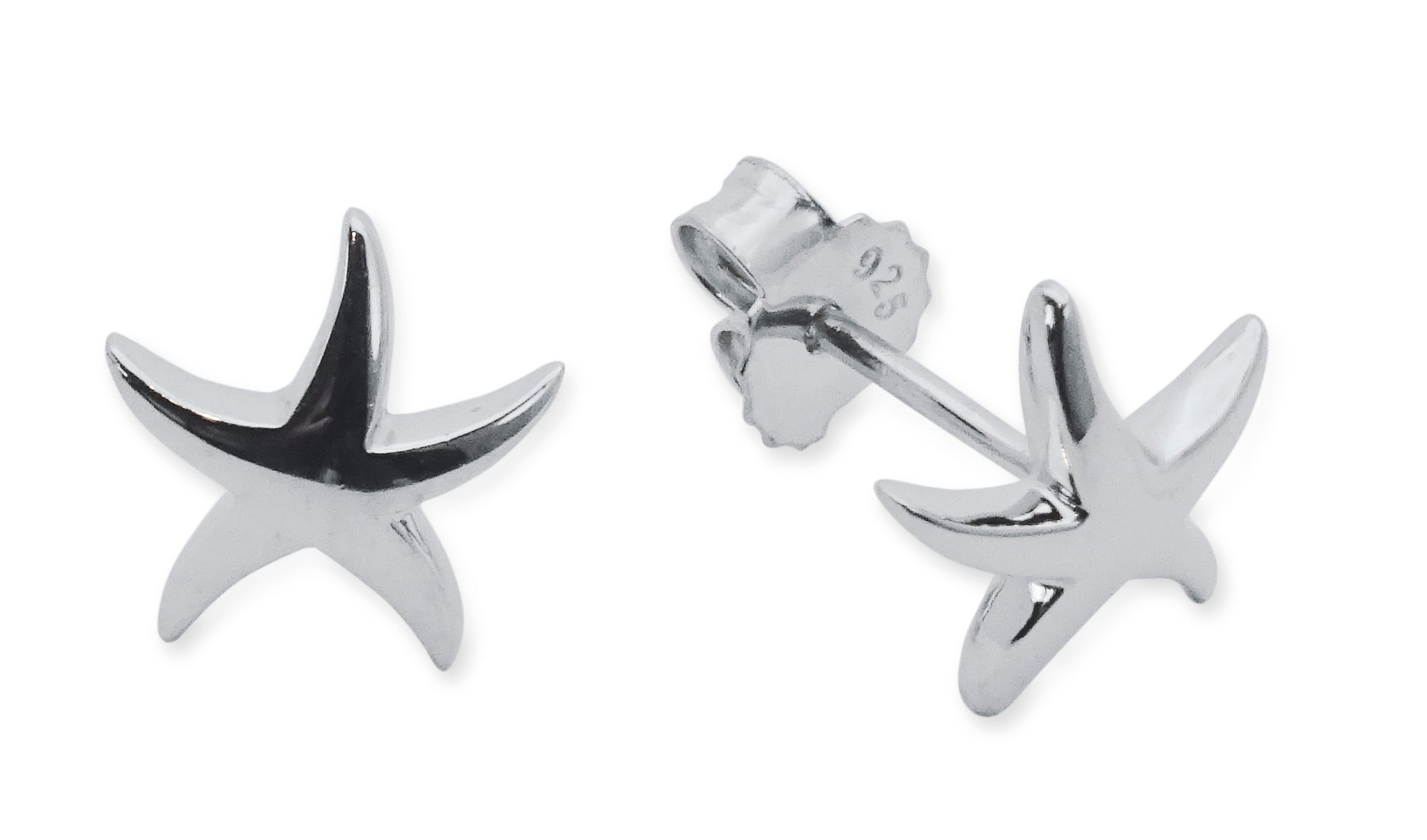 Silver Starfish 10mm Earrings