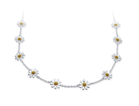 Silver Daisy Chain Necklace