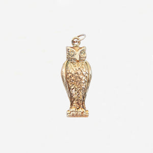 9ct Gold Owl Charm - Secondhand