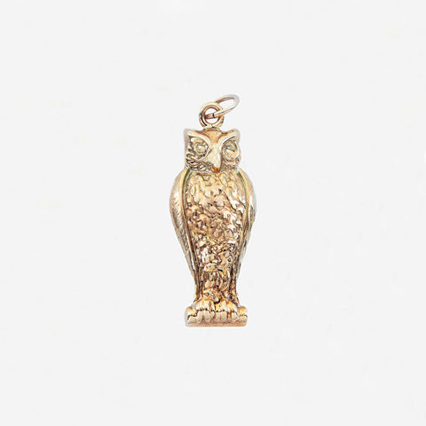 9ct Gold Owl Charm - Secondhand