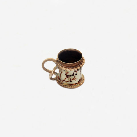 9ct Gold & Enamel Tankard Charm- Secondhand