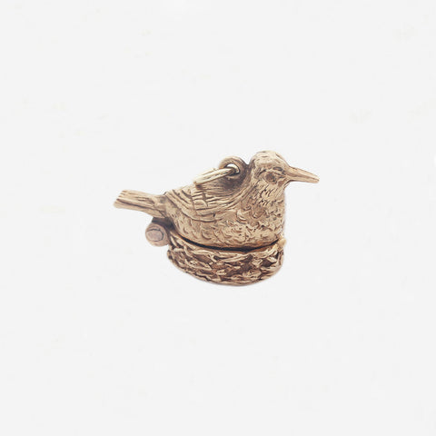 9ct Gold Bird On A Nest Charm - Secondhand