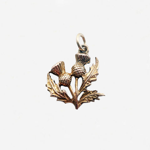 9ct Gold Thistle Charm - Secondhand