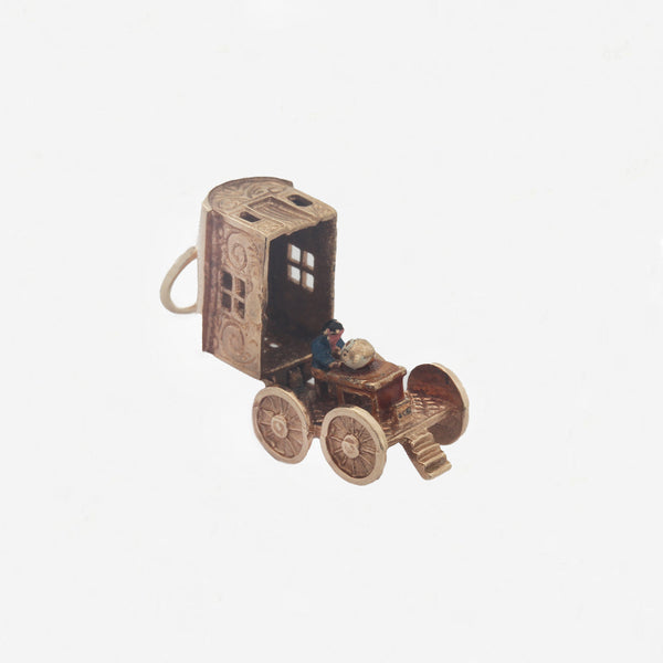 9ct Gold Fortune Teller Wagon Charm - Secondhand