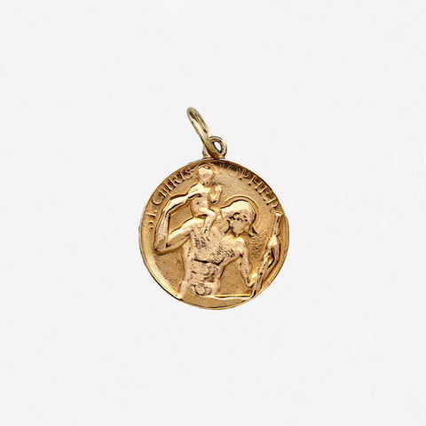 9ct Gold St Christopher Pendant - Secondhand
