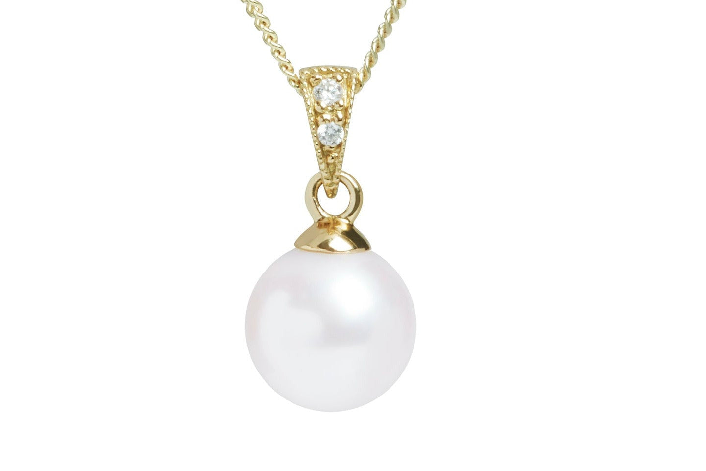 Freshwater Pearl (7-7.5mm) Pendant in 18ct Gold