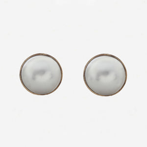 Mabe Pearl Earrings With Screw Fittings - Secondhand