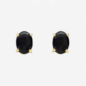 Star Sapphire Stud Earrings in 18ct Yellow Gold - Secondhnad