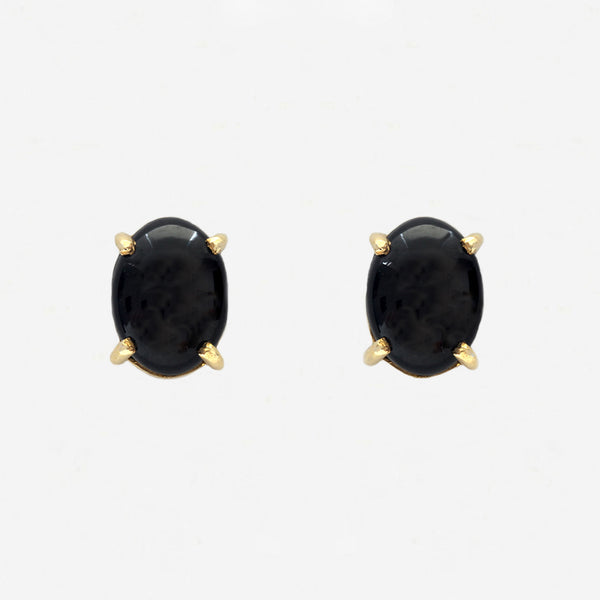 Star Sapphire Stud Earrings in 18ct Yellow Gold - Secondhnad
