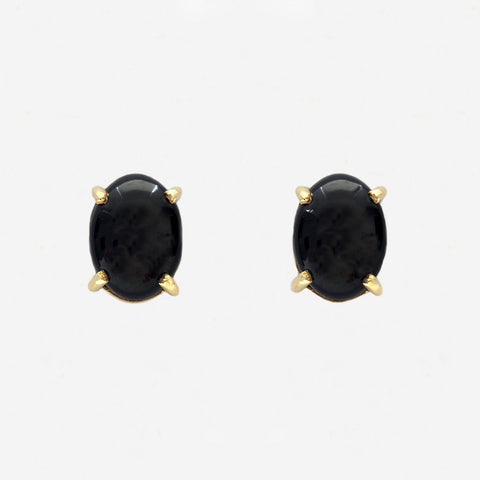 Star Sapphire Stud Earrings in 18ct Yellow Gold - Secondhnad