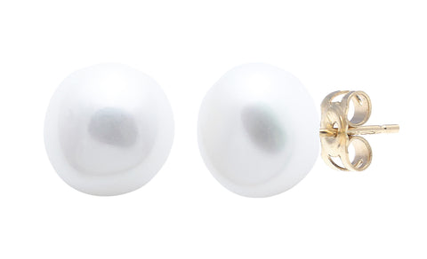 Freshwater Pearl (11-12mm) Studs in 9ct Gold