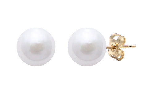 Cultured Pearl (8-8.5mm) Stud Earrings in 9ct Gold