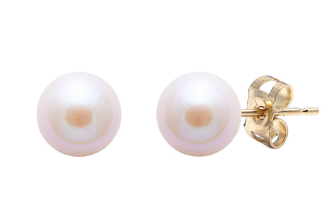 Freshwater Pink Pearl (5-5.5mm) Stud Earrings in 9ct Gold