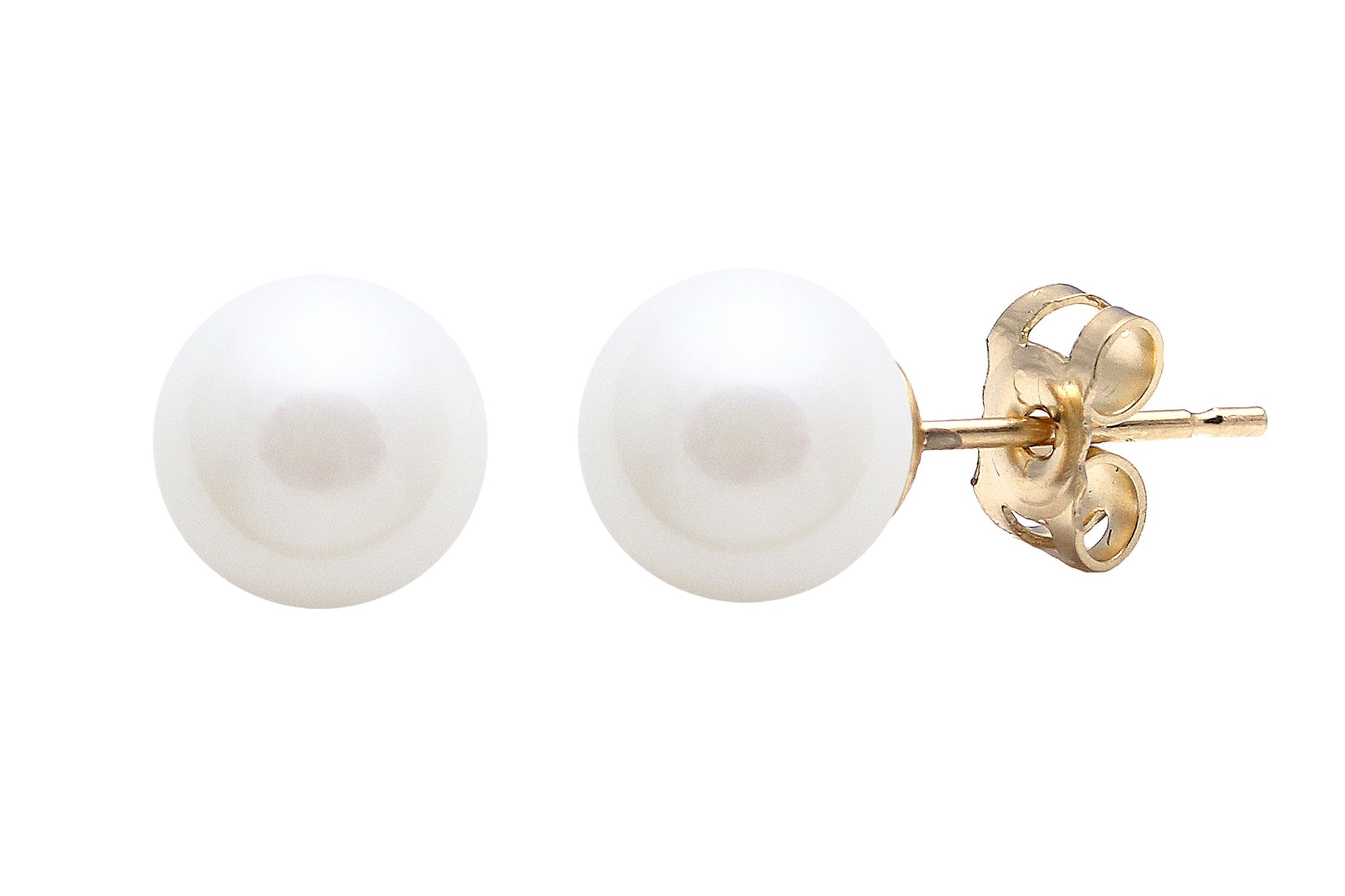 Freshwater Pearl (6-6.5mm) Stud Earrings in 9ct Gold