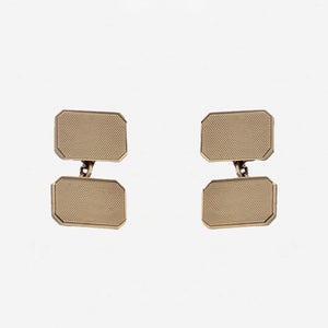 9ct Gold Engine Turned Cufflinks - Secondhand