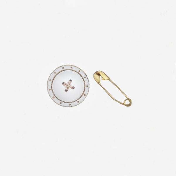 Mother Of Pearl, Enamel & 15ct Gold Shirt Studs - Secondhand