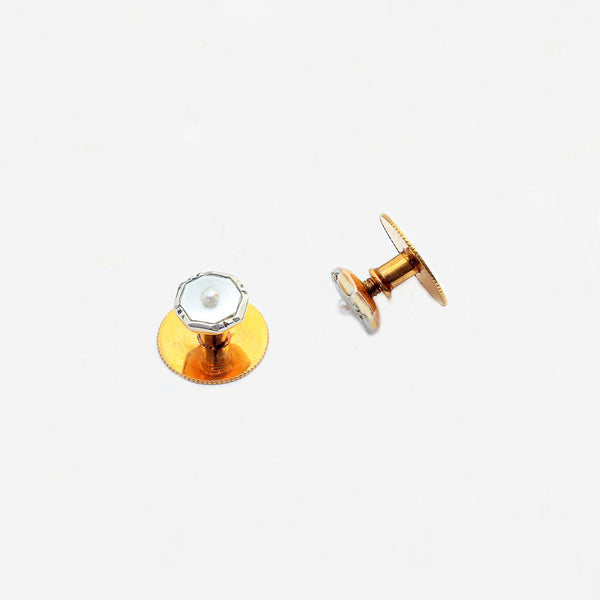 Pearl Collar Studs in 9ct White Gold & 18ct Yellow Gold - Secondhand