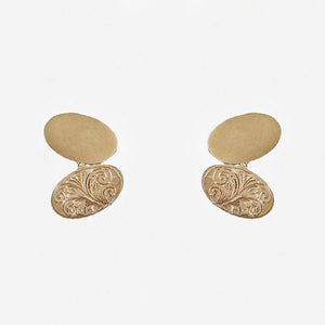 9ct Gold Oval Cufflinks - Secondhand
