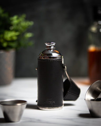 8oz Hunter Flask Black by Marlborough of England