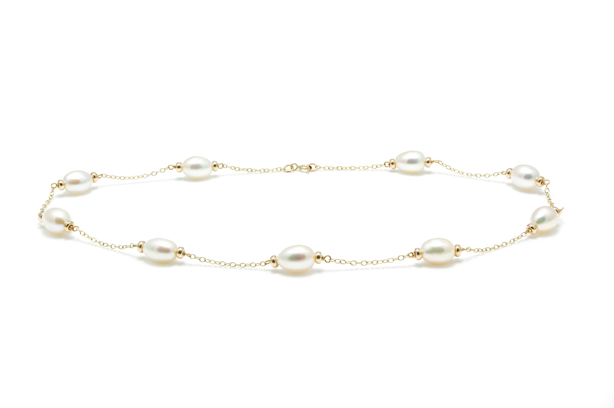 Freshwater Pearl 'Mary Berry' Necklace in 9ct Gold