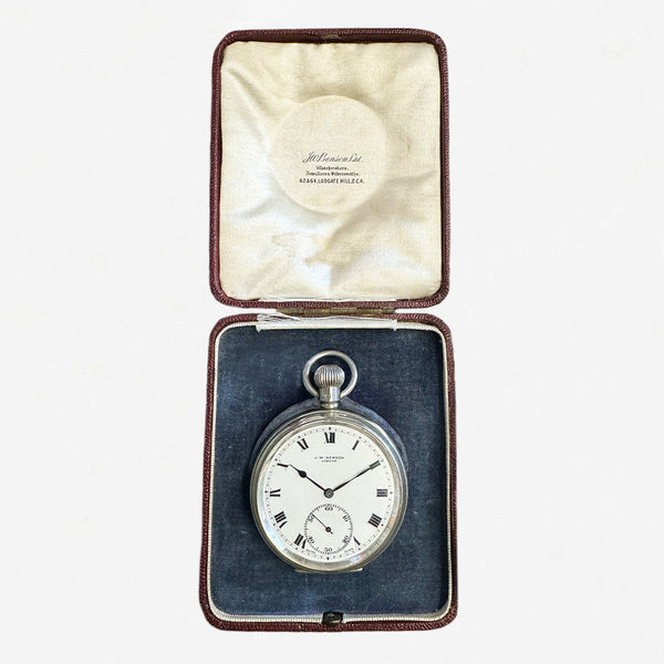 J W Benson Silver Open Face Pocket Watch - Secondhand