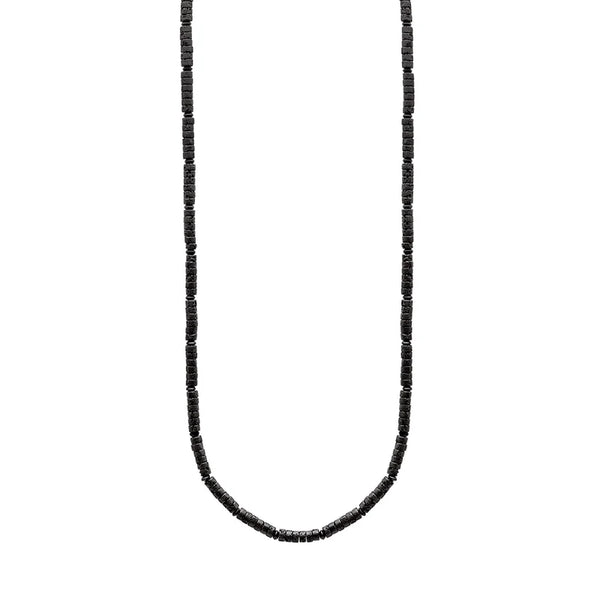 Lava Stone Beaded Necklace by Fred Bennett