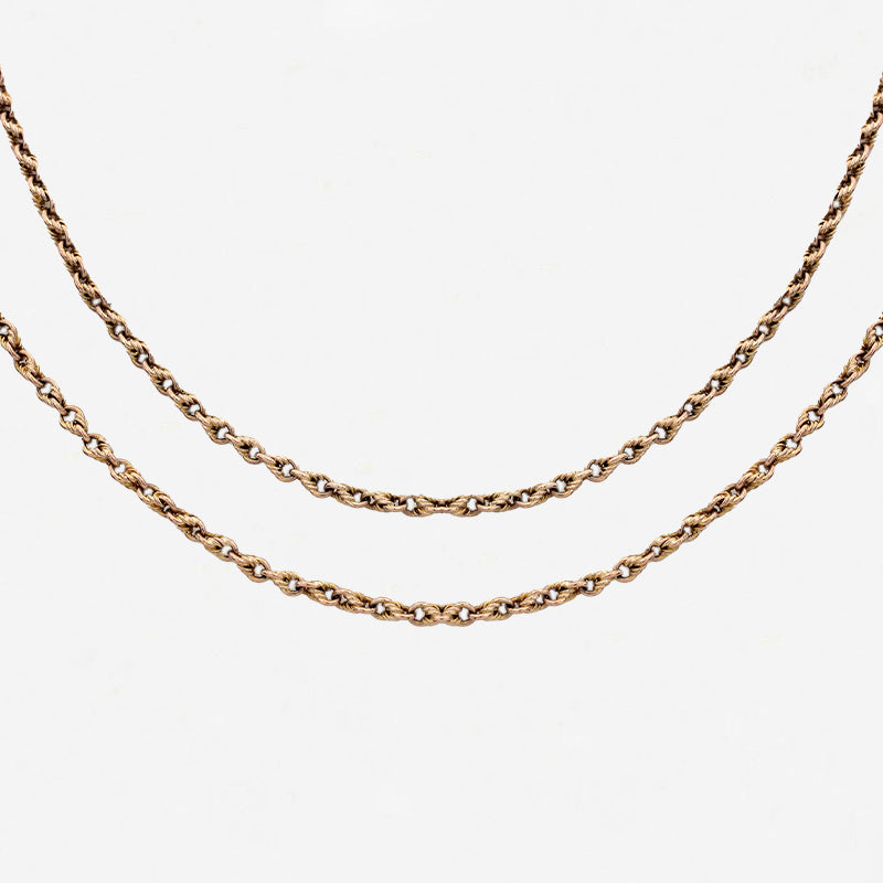 9ct Gold Guard Chain 58" Length - Secondhand