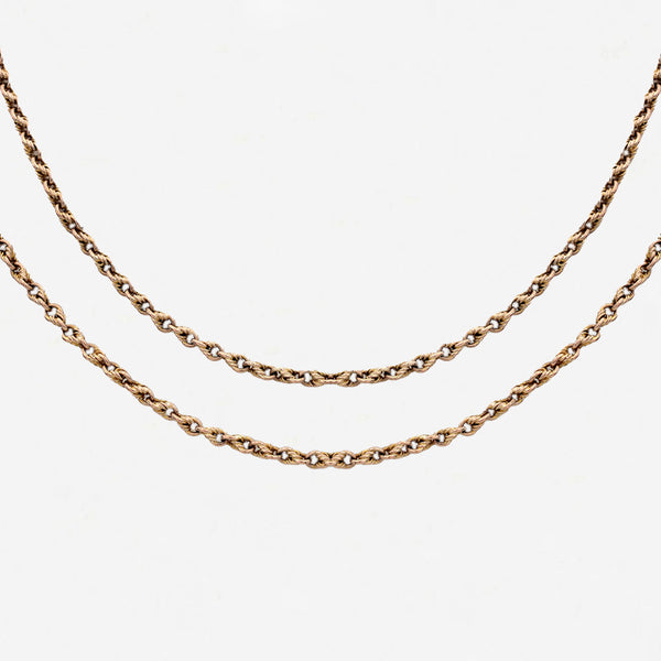 9ct Gold Guard Chain 58" Length - Secondhand